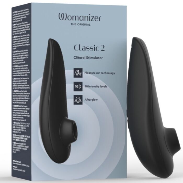Stymulator łechtaczki WOMANIZER Classic 2, czarny, 10 poziomów