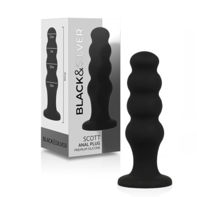 Plug Anal BLACK&SILVER Scott - Silikon Premium