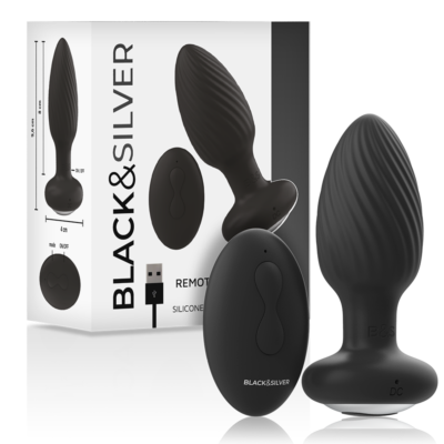 Wibrator BLACK&SILVER Welss Plug Rotator Anal