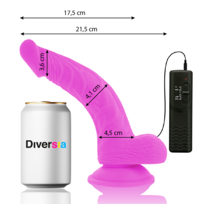FlexiVibe - Wibrujący Dildo 21,5 cm - Fioletowy