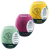Masturbatory SATISFYER EGGS — zestaw 3 teksturowanych jajeczek